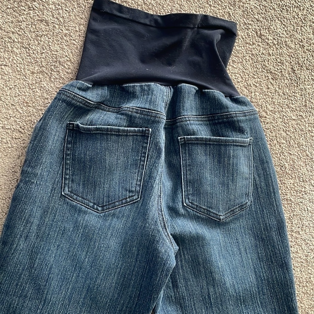 Oh Baby By Motherhood Maternity Pregnancy Jean Capris With Belly Band | Medium - Picture 11 of 11